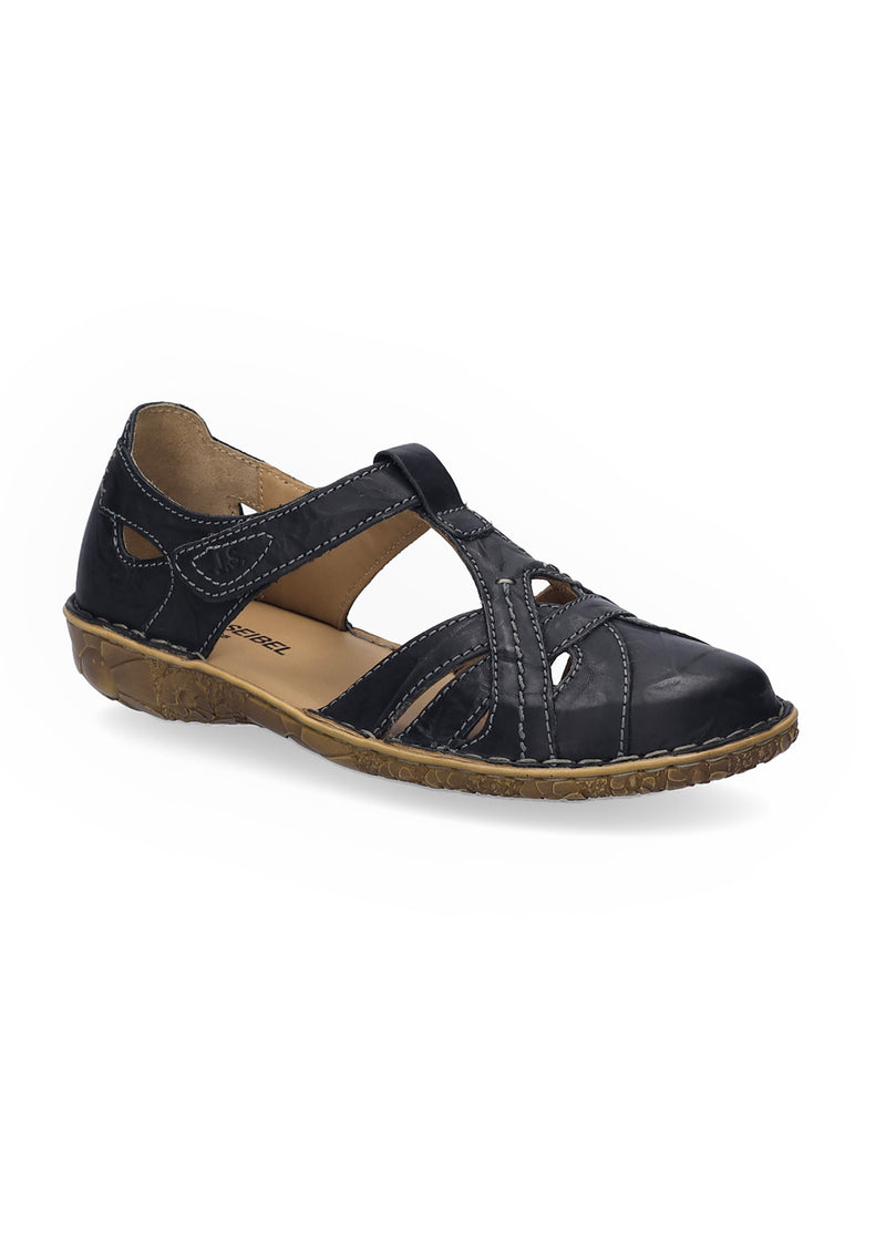 Closed-toe sandals black leather, Rosalie 29 – Bellissima