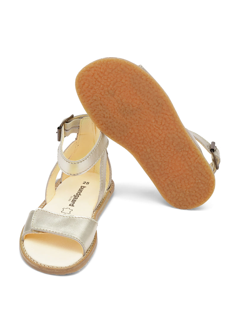 Lasten sandaalit - Sheila, vaalea kulta, Bundgaard Zero Heel