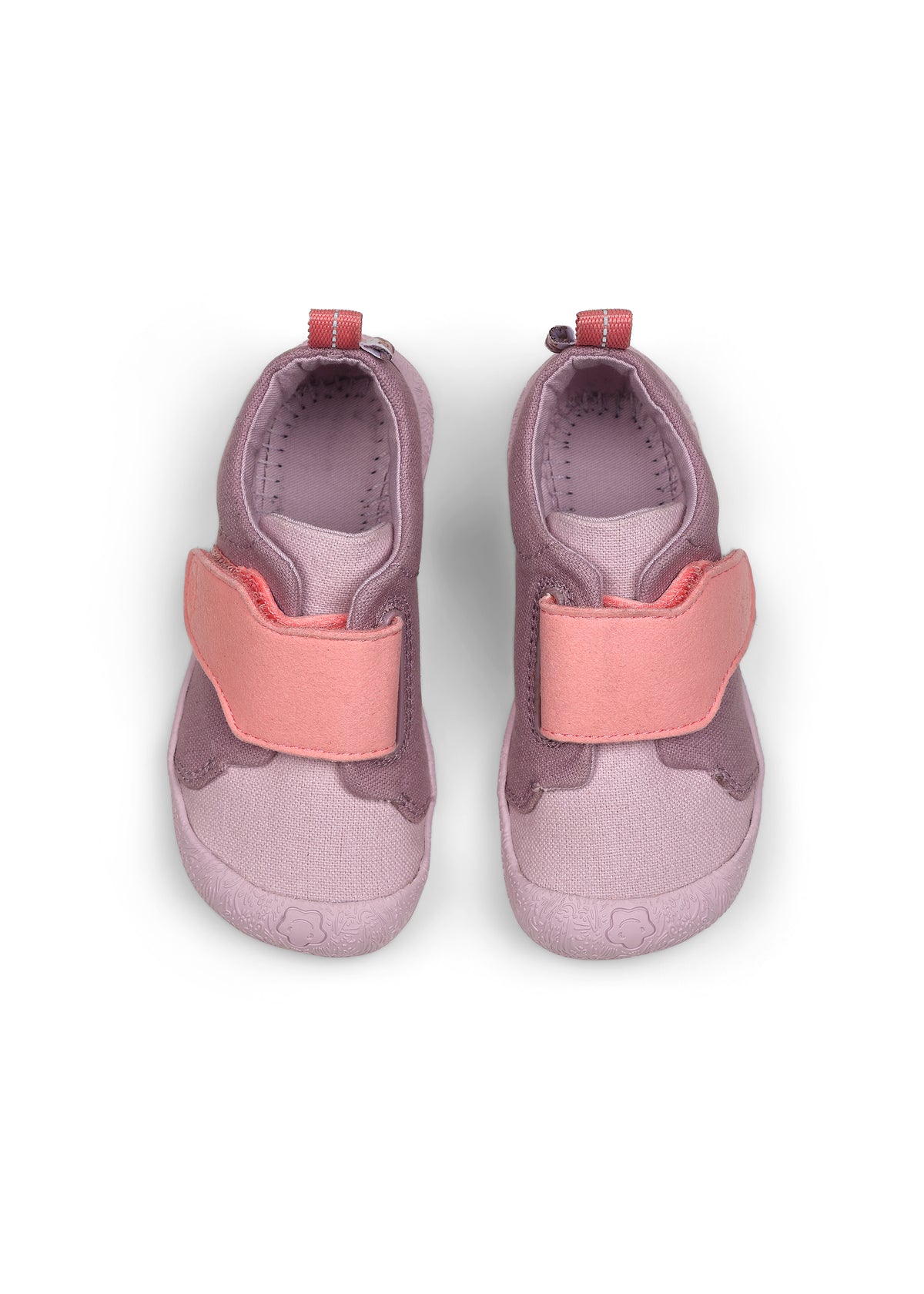 Children's Rhino first walking shoes - Prewalker Cotton Smally, green-beige fabric, yellow velcro straps