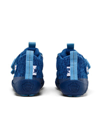 Lasten paljasjalkakengät - Happy Knit Elephant, välikausikengät TEX-kalvolla - sininen