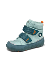 Children's barefoot shoes - Wool Comfy Bear, winter shoes with TEX membrane - dark blue, wool