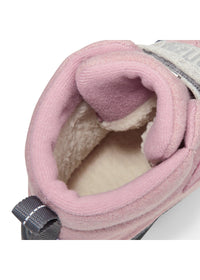 Children's barefoot shoes - Wool Comfy Koala, winter shoes with TEX membrane - pink, gray, wool