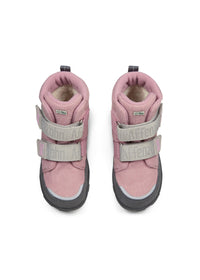 Children's barefoot shoes - Wool Comfy Koala, winter shoes with TEX membrane - pink, gray, wool