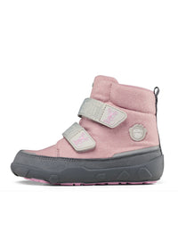 Children's barefoot shoes - Wool Comfy Koala, winter shoes with TEX membrane - pink, gray, wool