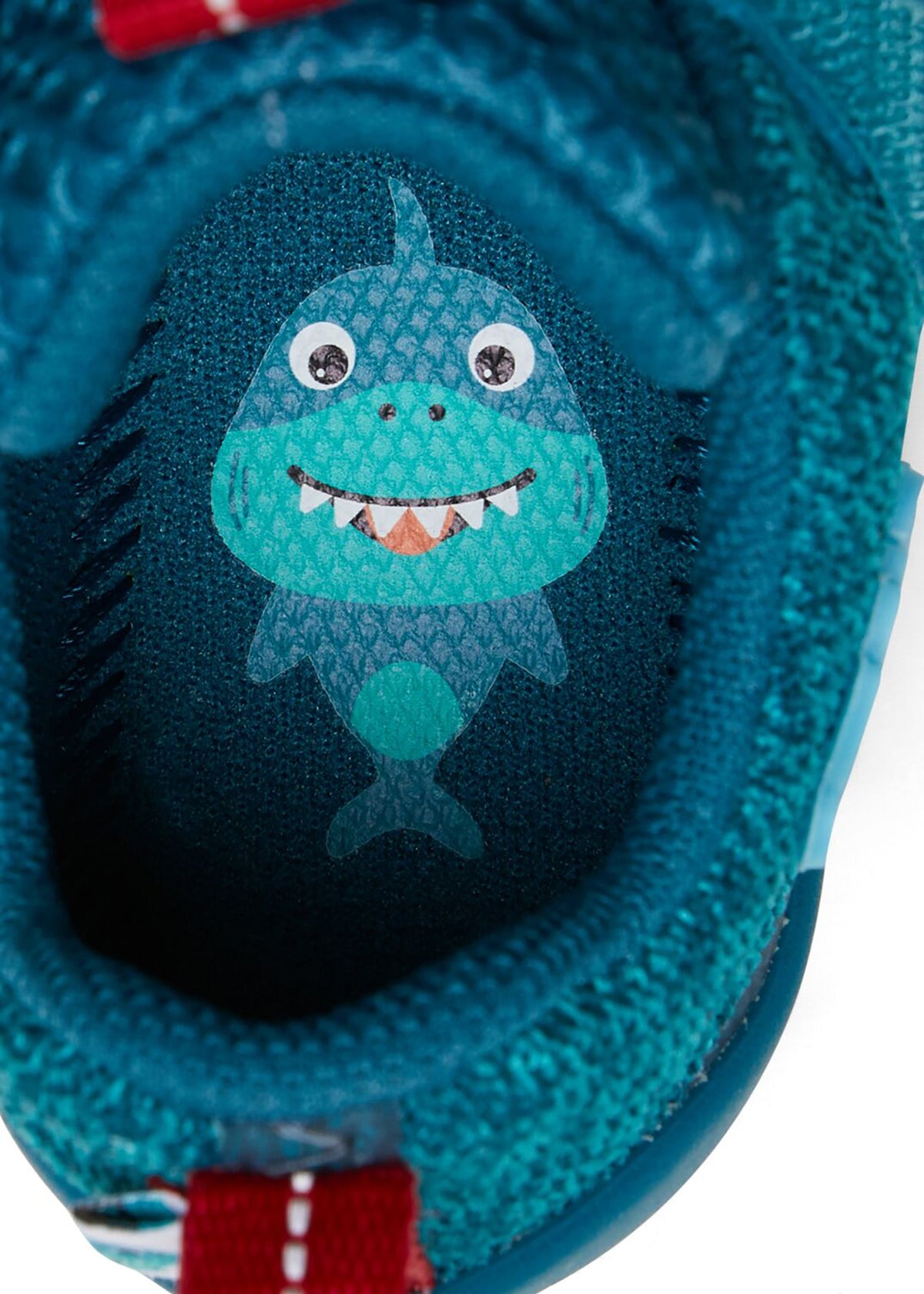 Barn Shark barfota sneakers - Sneaker Knit Happy, blå, vegan