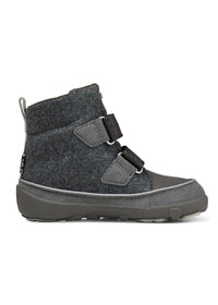 Children's barefoot shoes - Wool Comfy Dog, winter shoes with TEX membrane - dark gray, wool
