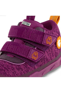 Children's barefoot shoes - Happy Knit Bird, mid-season shoes with TEX membrane - dark pink