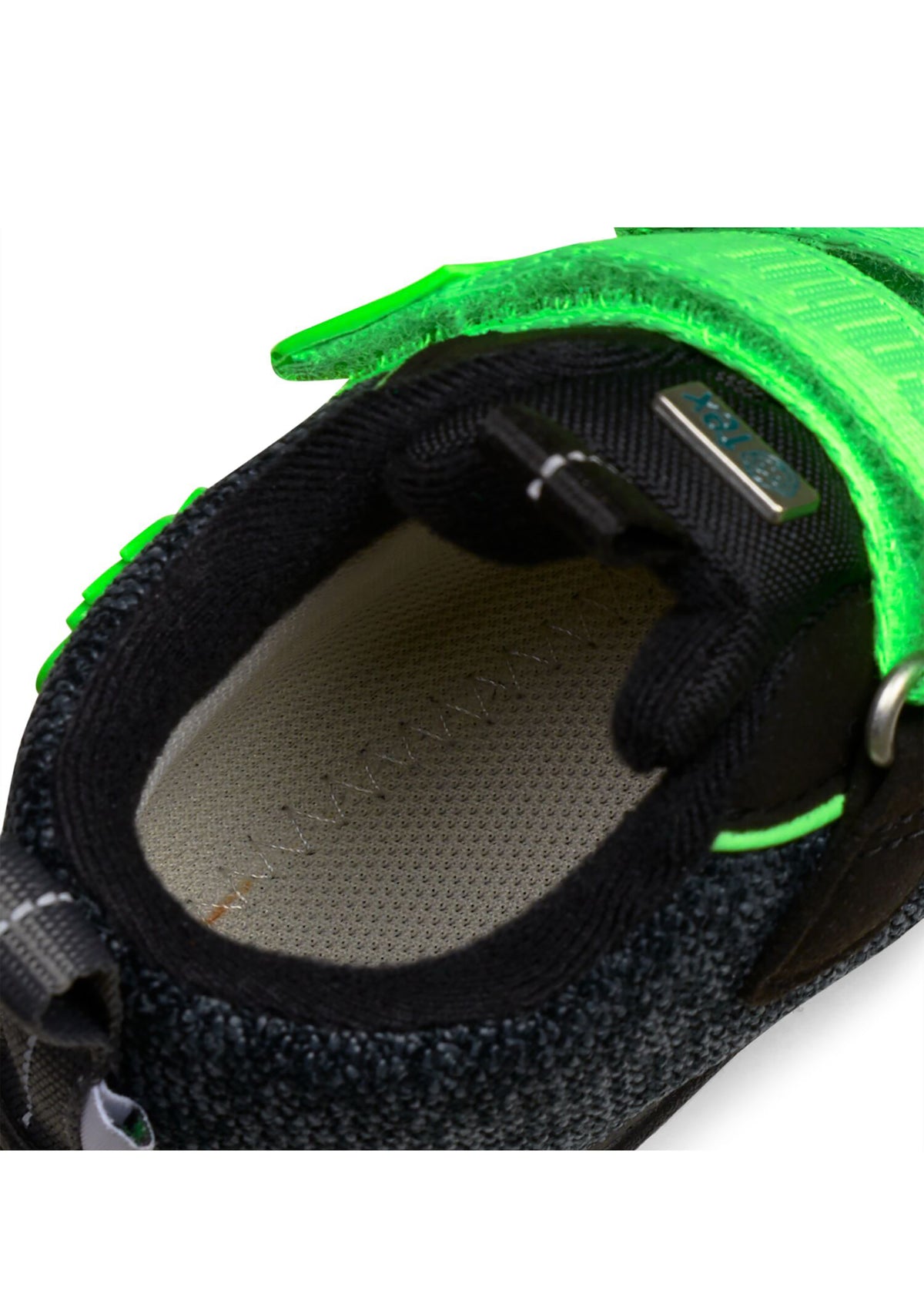 Barfotaskor för barn - Happy Knit Panther, mellansäsongsskor med TEX-membran - svarta, gröna klistermärken