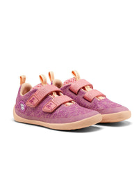 Children's barefoot sneakers - Knit Happy, Flamingo, vegan