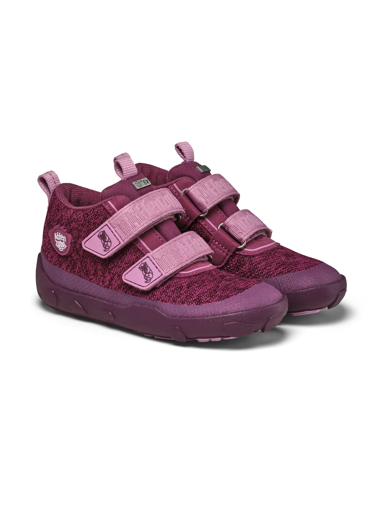 Lasten paljasjalkakengät - Happy Knit Otter, välikausikengät TEX-kalvolla - violetti