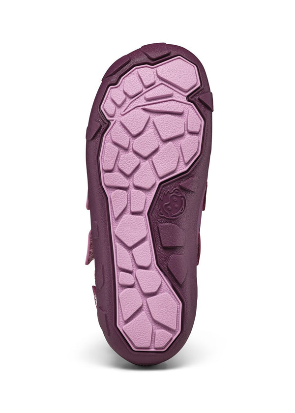 Children's barefoot shoes - Happy Knit Otter, mid-season shoes with TEX membrane - purple
