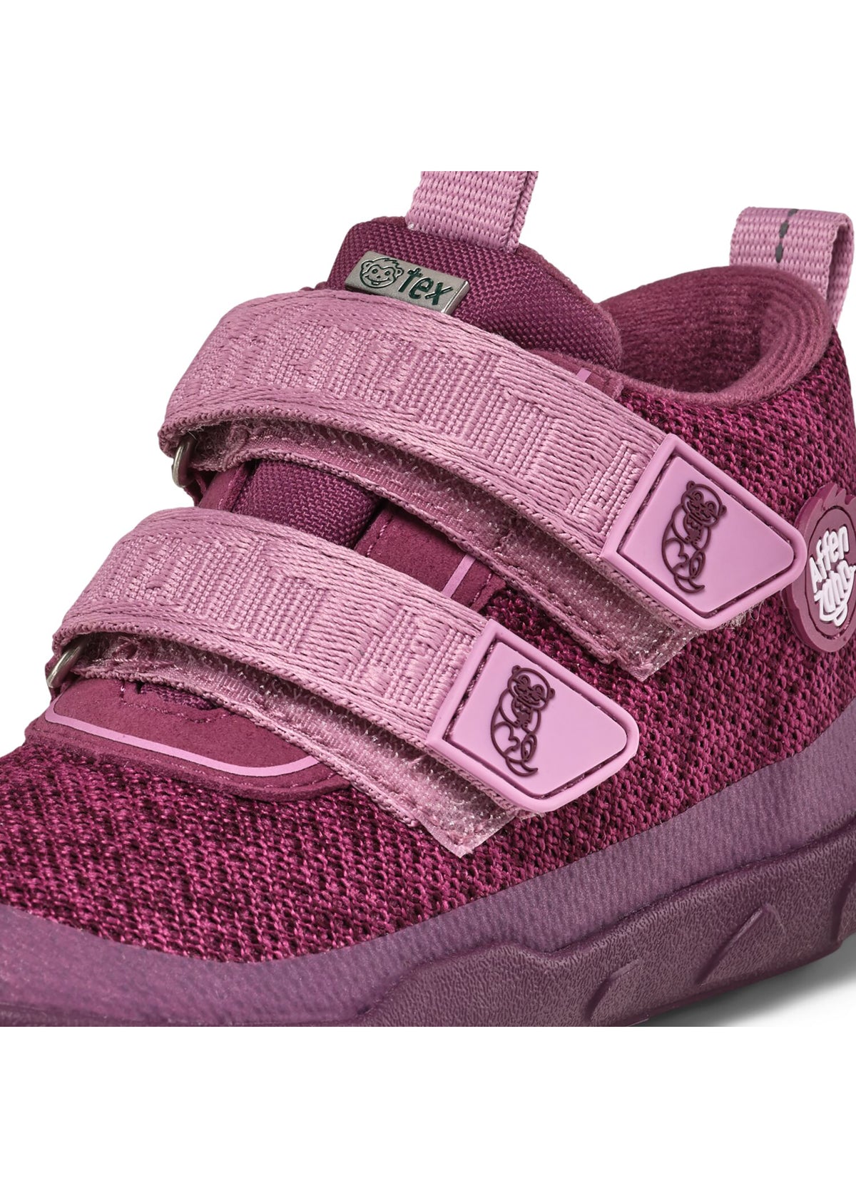 Lasten paljasjalkakengät - Happy Knit Otter, välikausikengät TEX-kalvolla - violetti