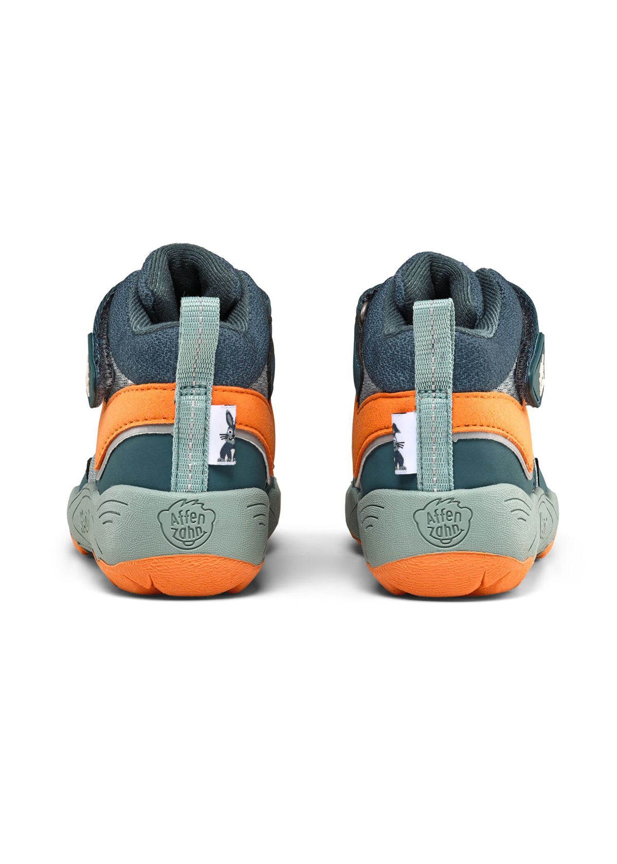 Lasten paljasjalkakengät - Low Boot Vegan Explory, välikausikengät TEX-kalvolla - Bunny, vihreä, oranssi