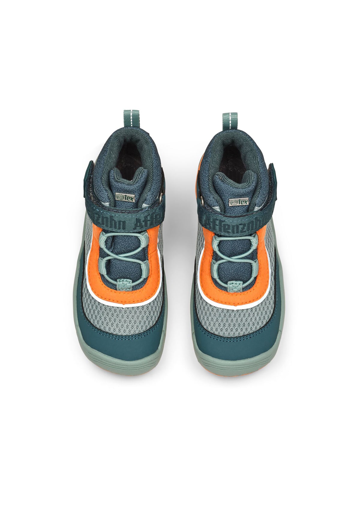 Lasten paljasjalkakengät - Low Boot Vegan Explory, välikausikengät TEX-kalvolla - Bunny, vihreä, oranssi