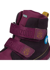 Children's barefoot shoes - Chamude Comfy Bird, winter shoes with TEX membrane - dark pink, purple