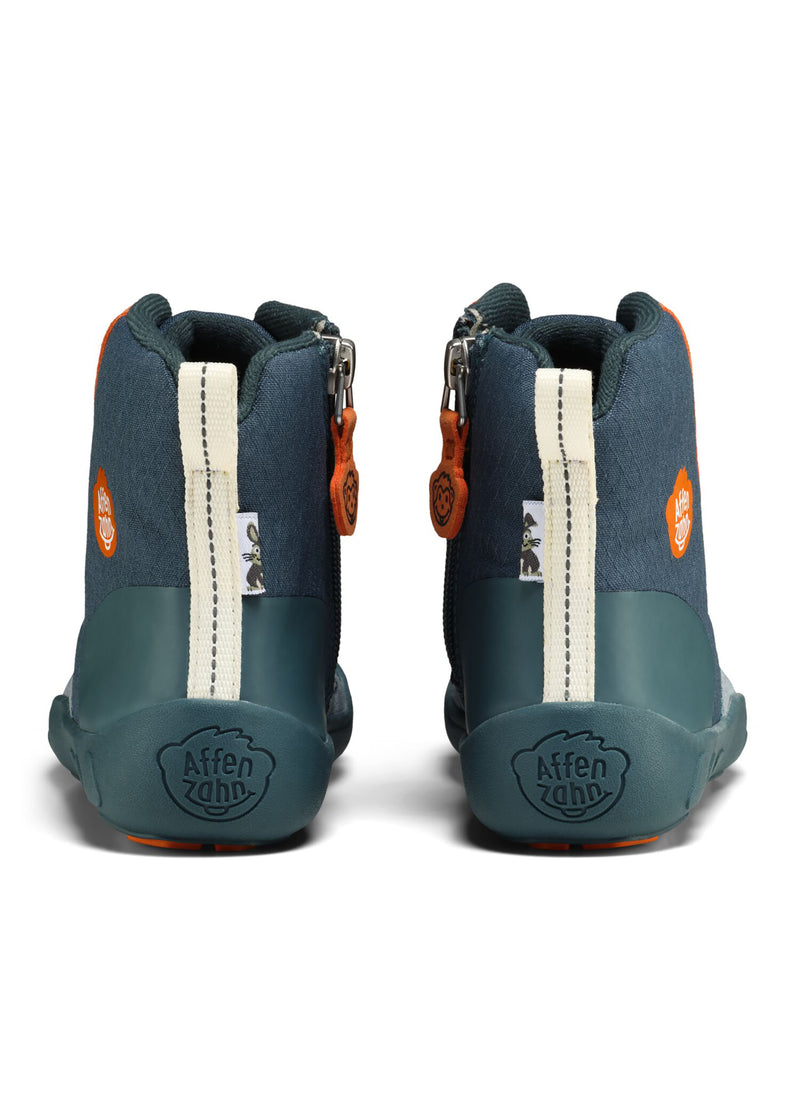 Lasten paljasjalkakengät - Mid Boot Vegan Discovy, talvikengät TEX-kalvolla - Bunny, vihreä