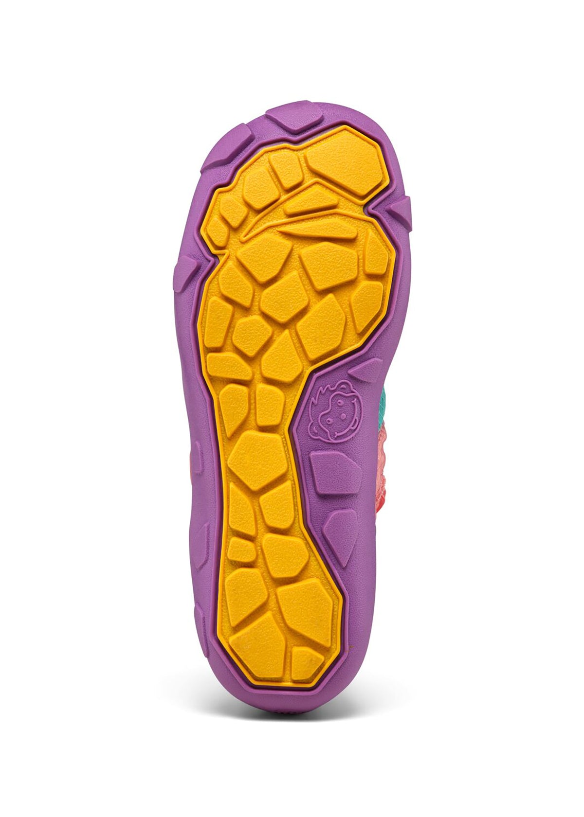 Children's barefoot shoes - Mid Boot Vegan Discovy, winter shoes with TEX membrane - Owl, pink-purple-turquoise