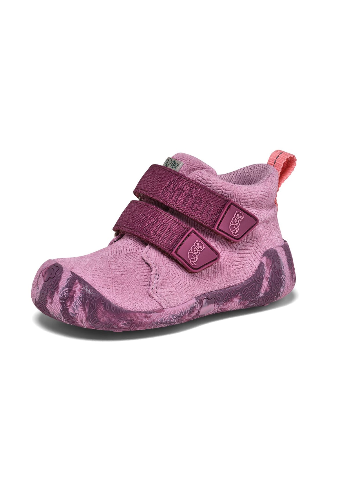 Lasten paljasjalkakengät - Prewalker Lowboot Leather Talky - Otter, pinkki nahka, TEX-kalvo