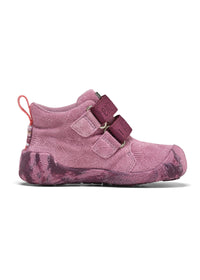 Lasten paljasjalkakengät - Prewalker Lowboot Leather Talky - Otter, pinkki nahka, TEX-kalvo