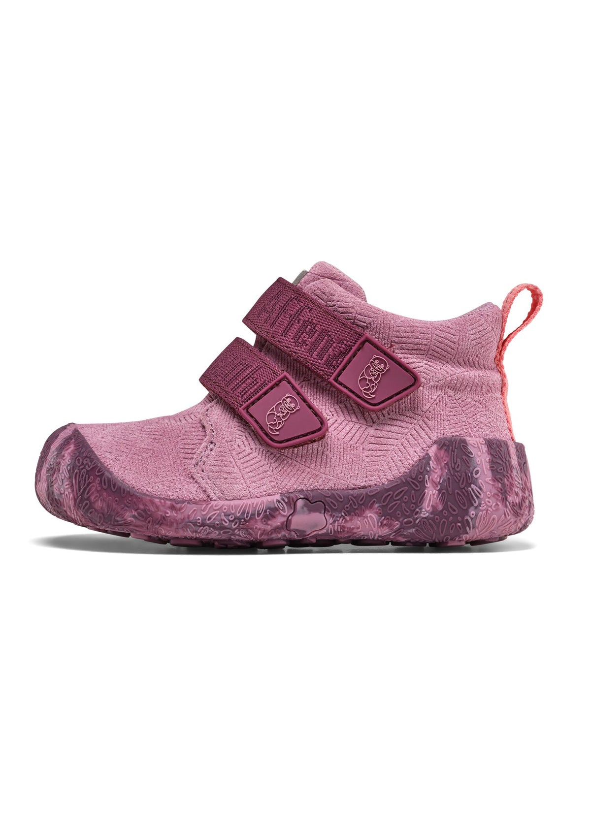 Lasten paljasjalkakengät - Prewalker Lowboot Leather Talky - Otter, pinkki nahka, TEX-kalvo