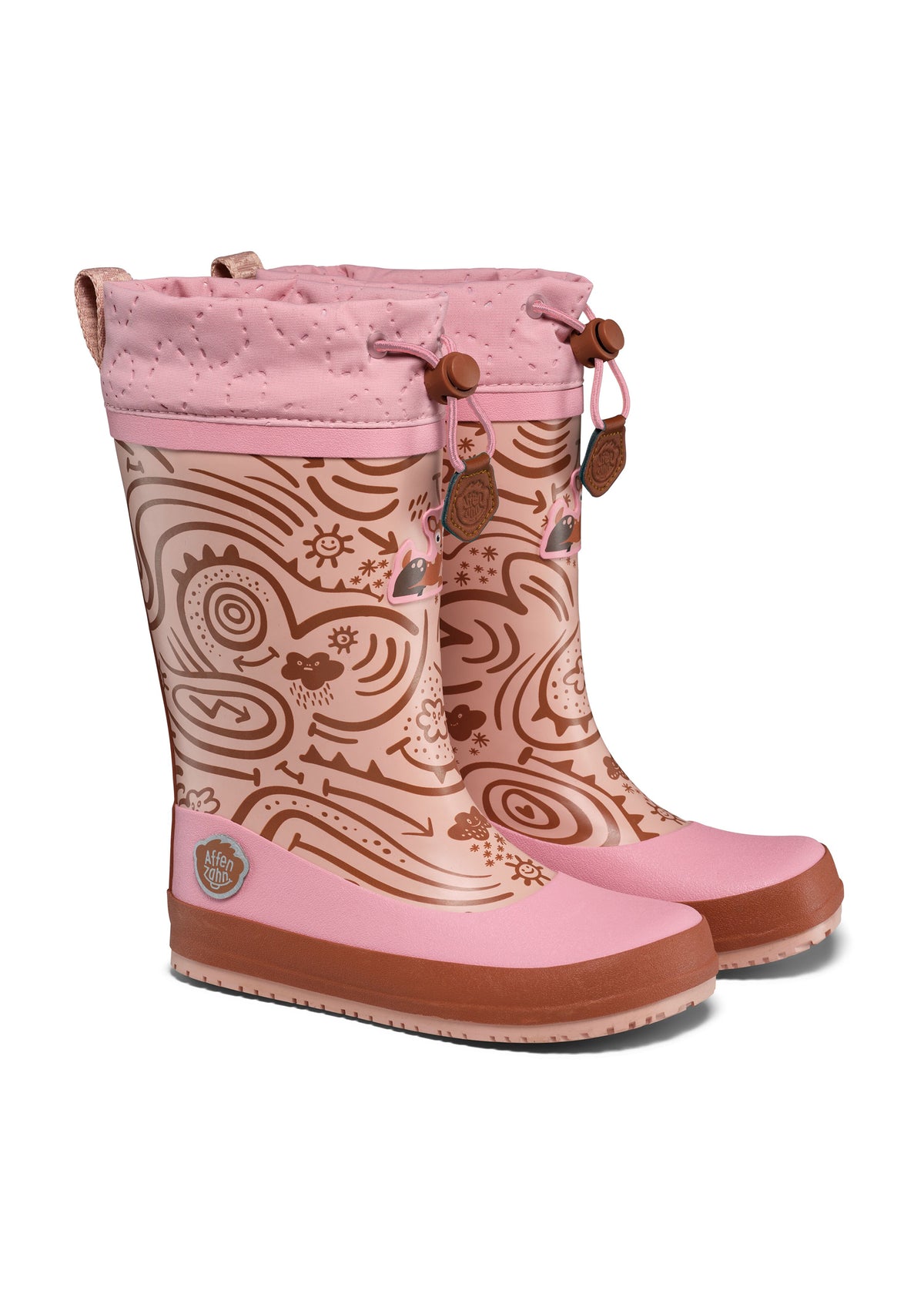 Children’s rubber boots with a warm lining – Vegan Puddly, Deer