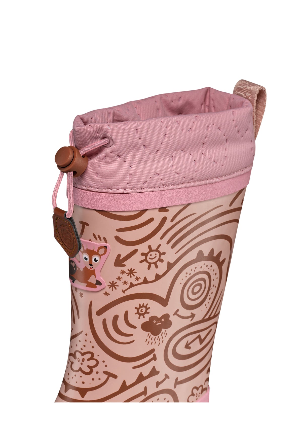 Children’s rubber boots with a warm lining – Vegan Puddly, Deer