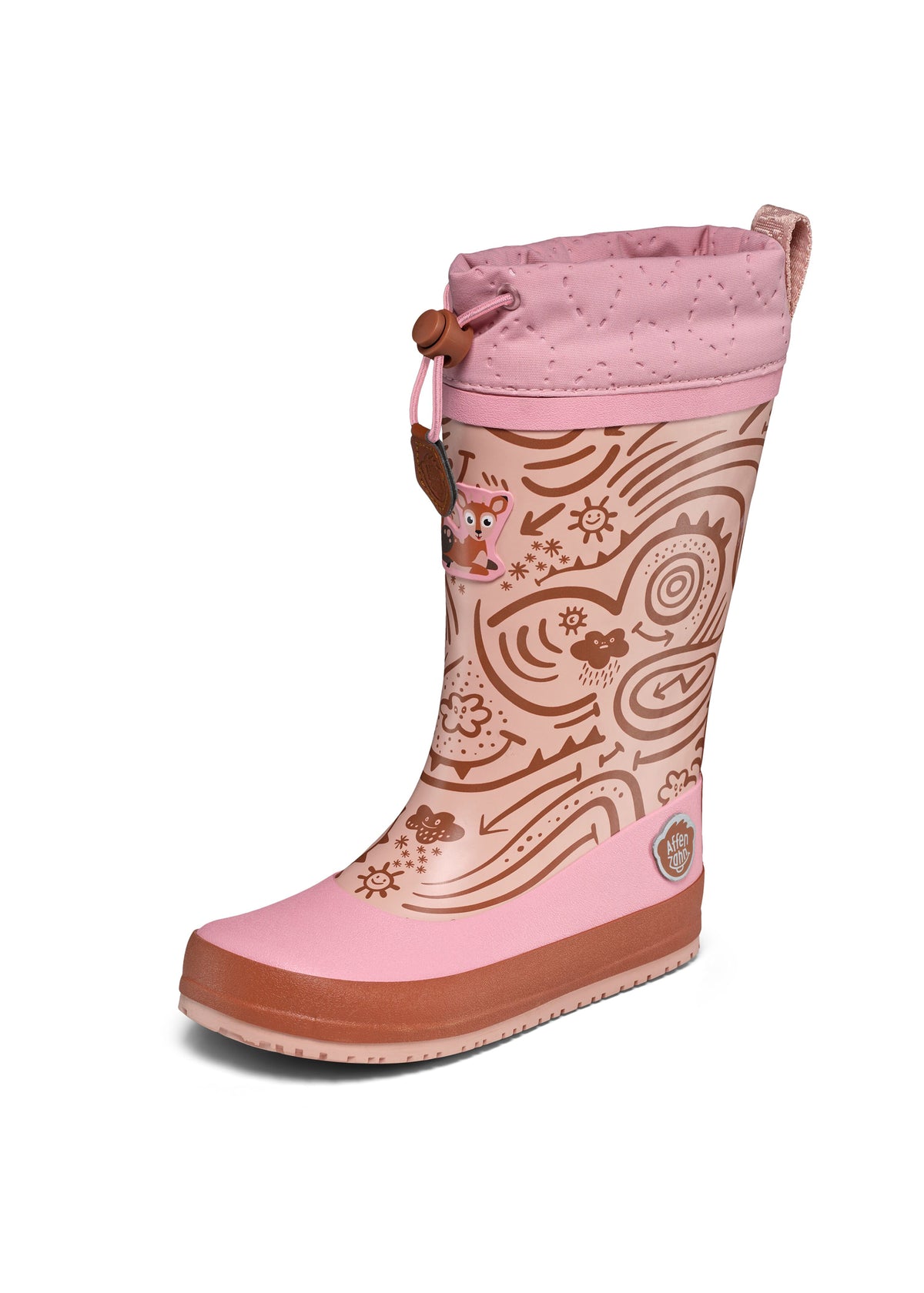 Children’s rubber boots with a warm lining – Vegan Puddly, Deer
