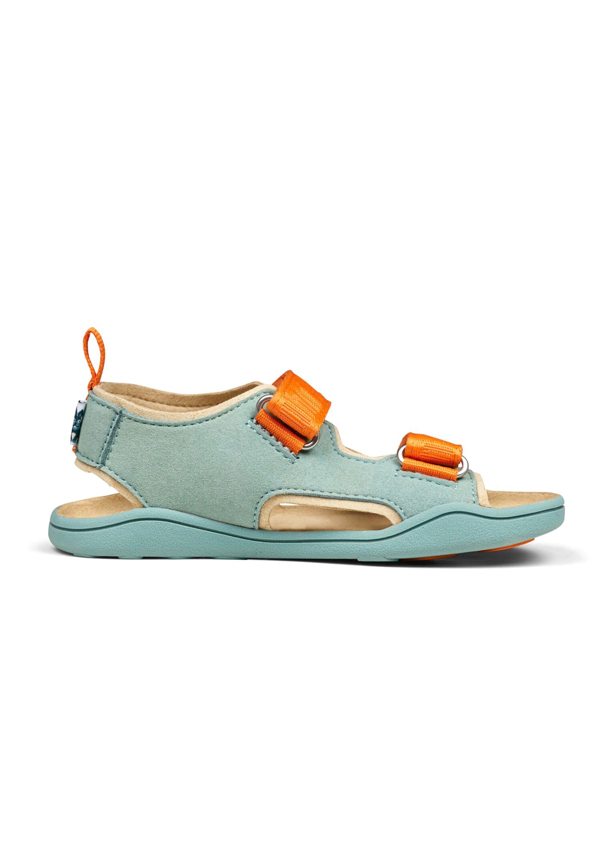 Kids' Bunny Barefoot Sandals - Sandal Microfibre Airy, Mint Green, Orange Stickers, Vegan