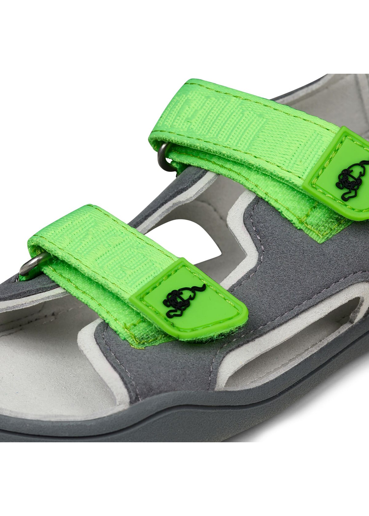 Kids' Panther Barefoot Sandals - Sandal Microfibre Airy, Grey, Green Labels, Vegan