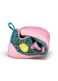 Barnens Chameleon-paljasjalkasneakers - Sneaker Knit Happy, grön-rosa, vegansk