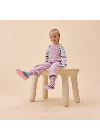 Barnens Chameleon-paljasjalkasneakers - Sneaker Knit Happy, grön-rosa, vegansk