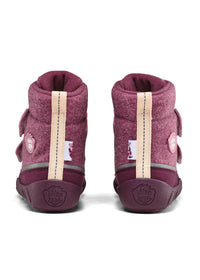 Lasten paljasjalkakengät - Wool Comfy Otter, talvikengät TEX-kalvolla - violetti, villa