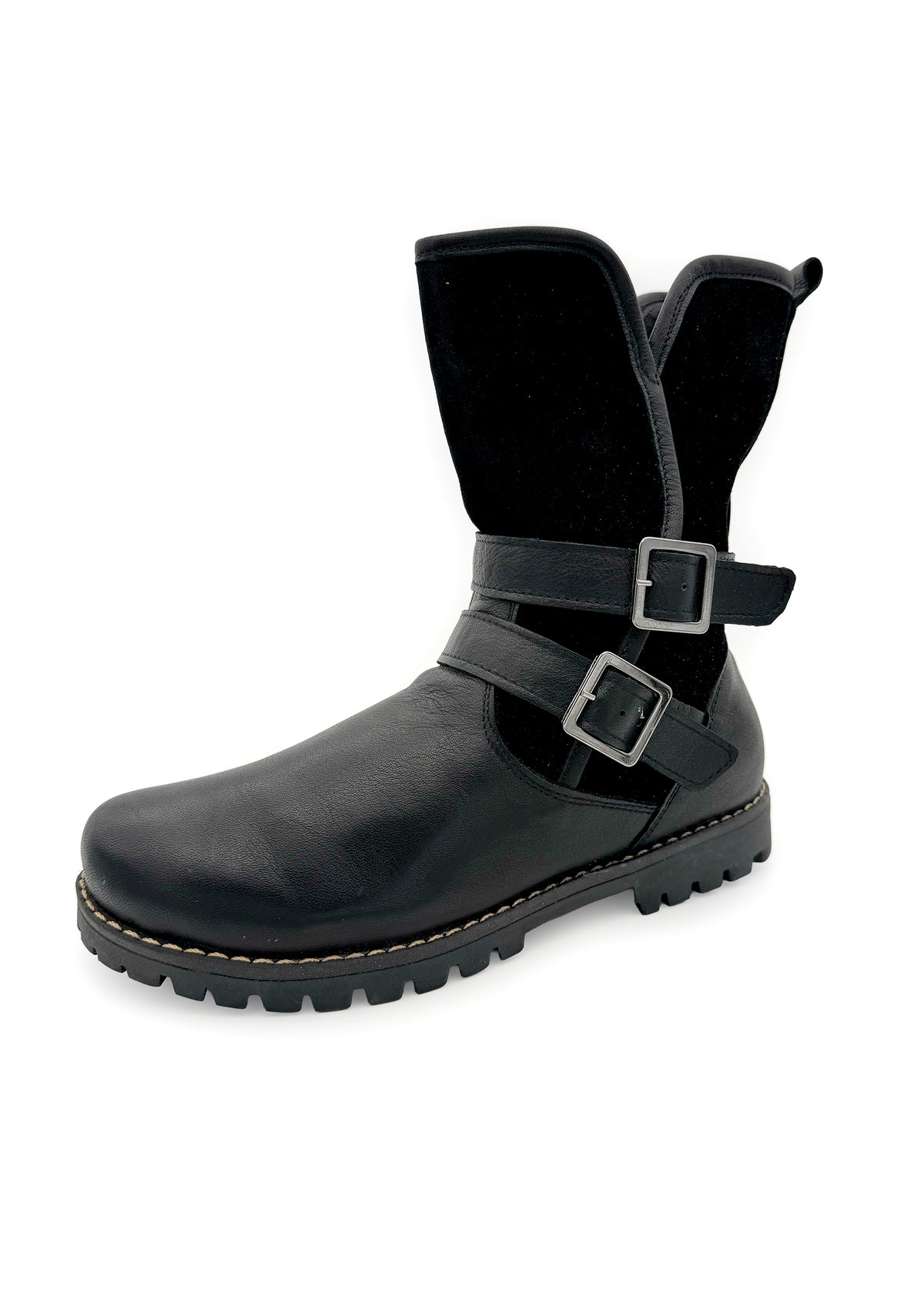 Talvinilkkurit - musta nahka, koristesoljet