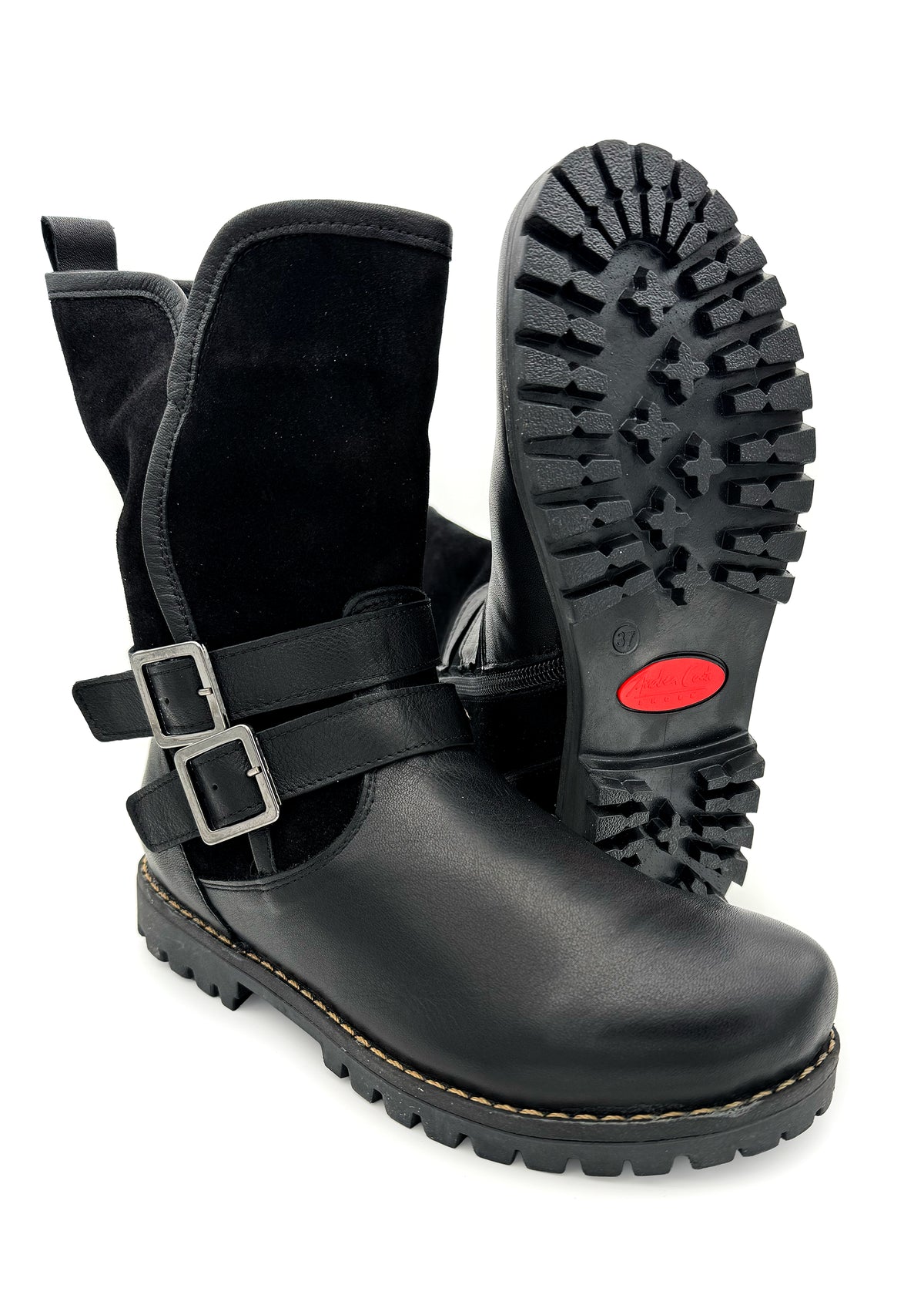 Talvinilkkurit - musta nahka, koristesoljet