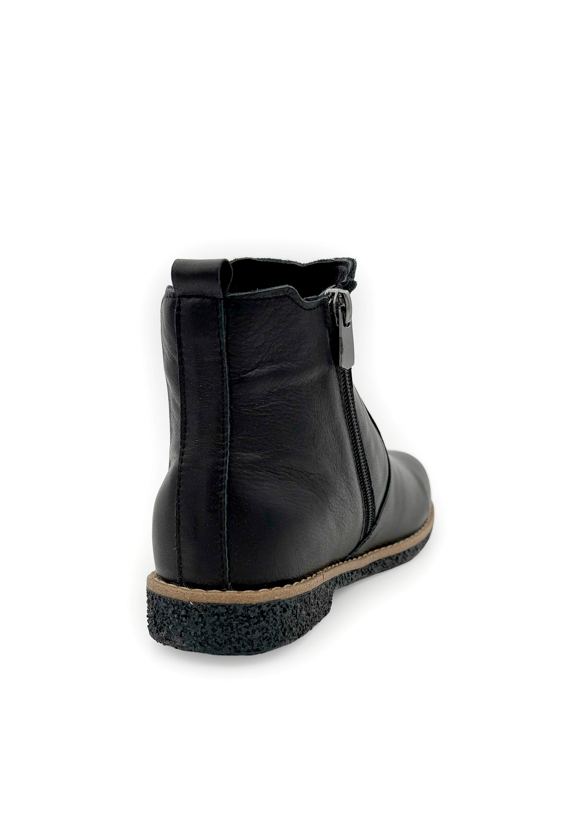 Chelsea ankle boots - black soft leather, low sole