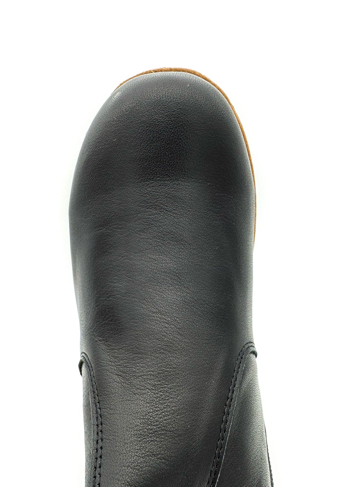 Chelsea ankle boots - black soft leather, low sole
