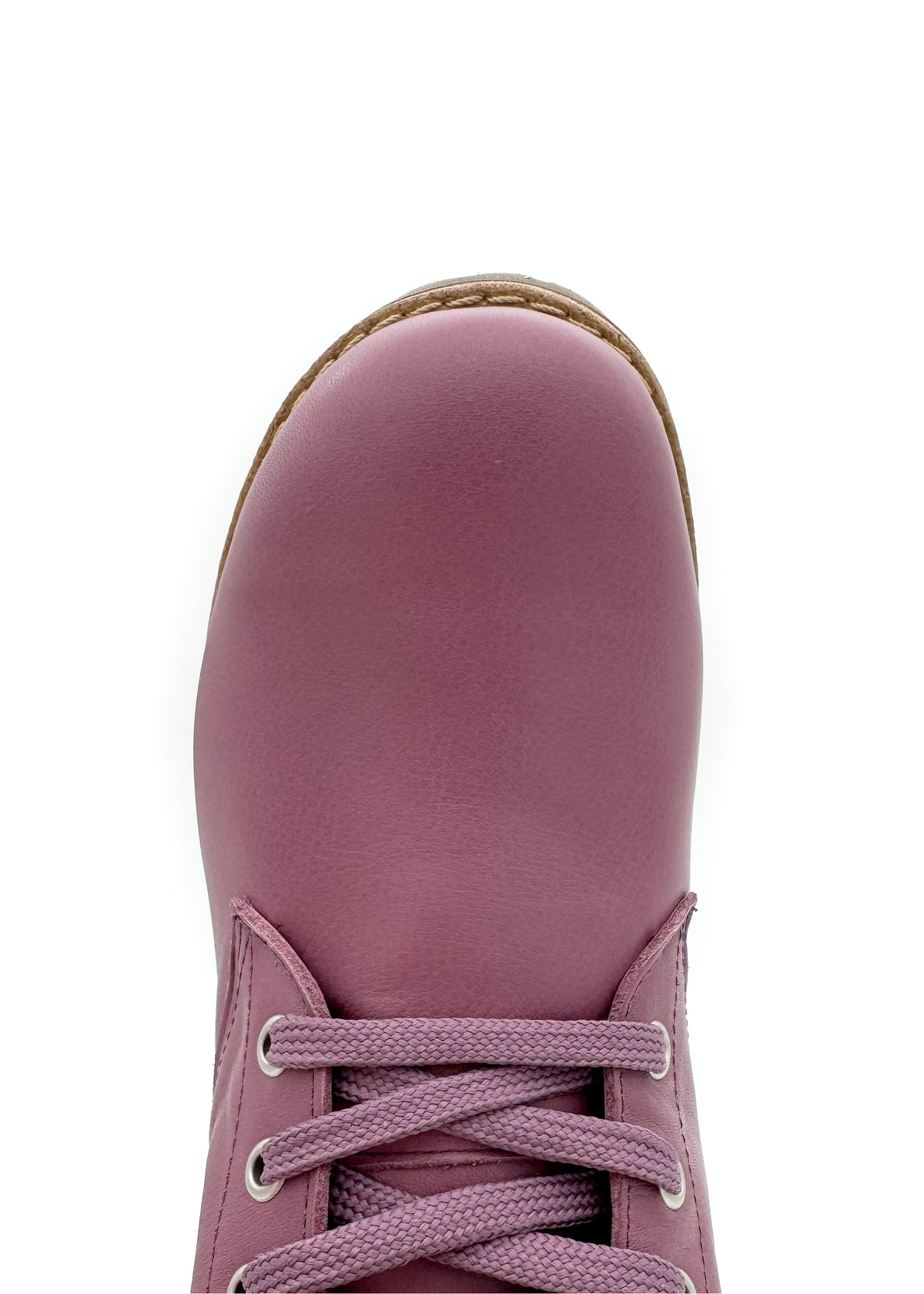 Ankelstövlar med varm foder - plommonfärgad lila läder, blocksula
