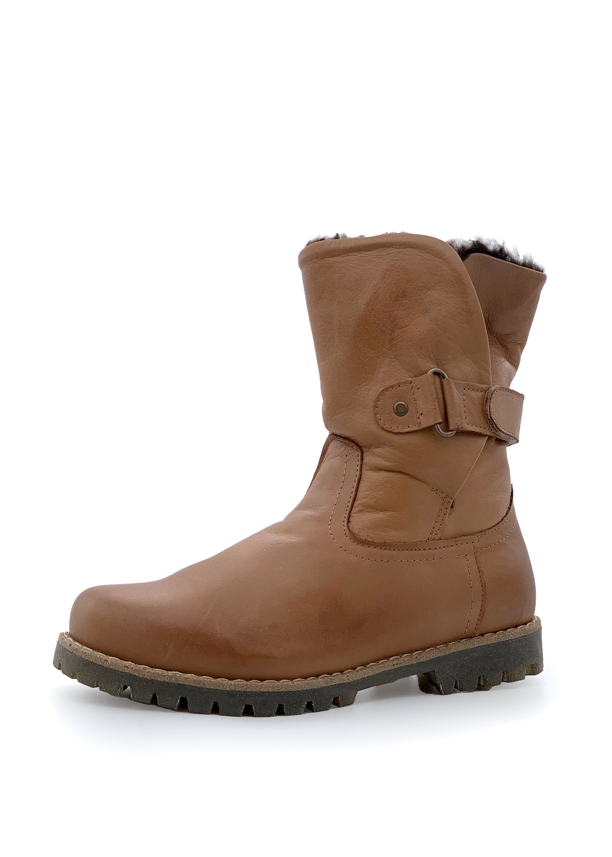Winter ankle boots - cognac brown