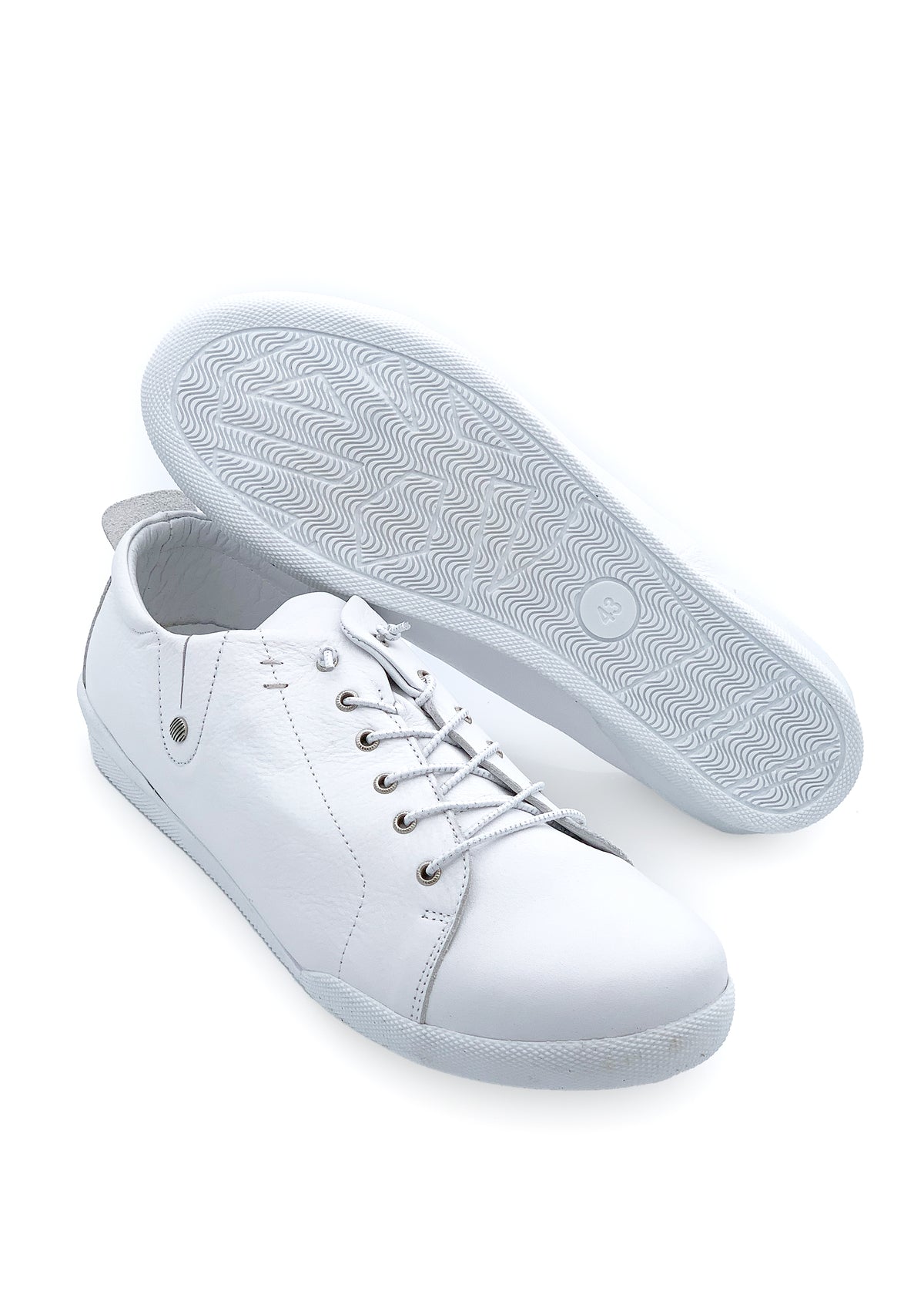 Low top sneakers - white, elastic straps