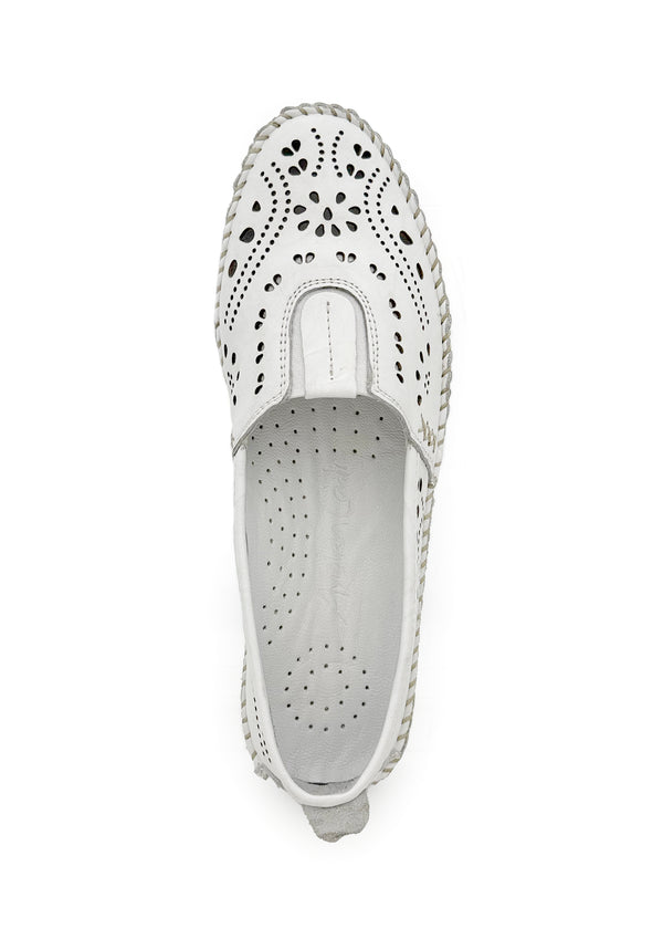 Ballerinaskor - vit läder