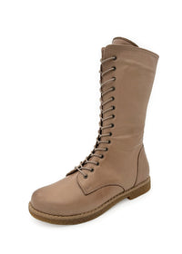 Pitkävartiset maiharit - vaaleanruskea nahka, matala pohja