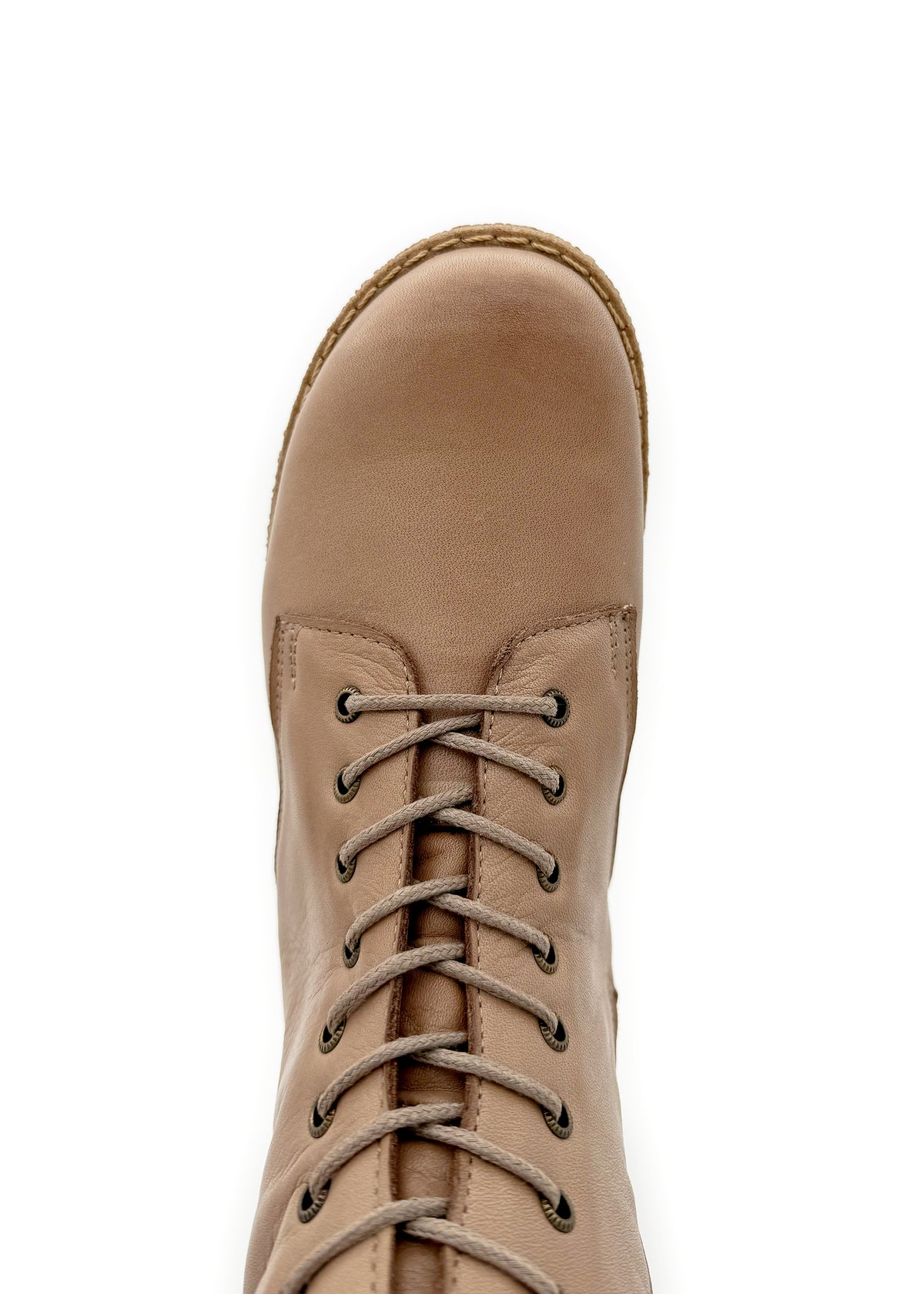 Pitkävartiset maiharit - vaaleanruskea nahka, matala pohja