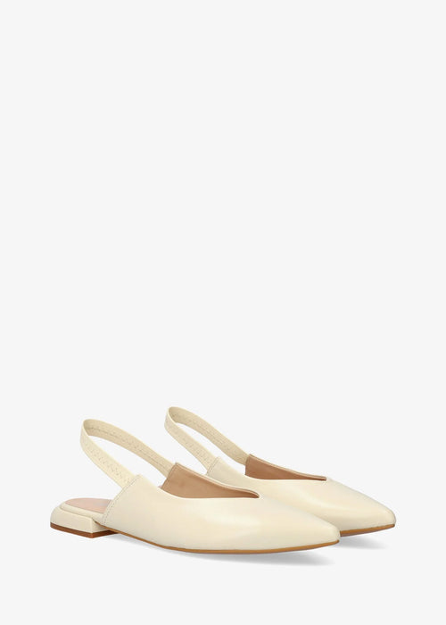 Slingback-avokkaat - Leire, kermanvaalea nahka