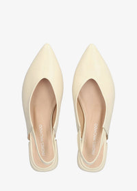 Slingback pumps - Leire, cream leather
