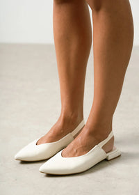 Slingback pumps - Leire, cream leather