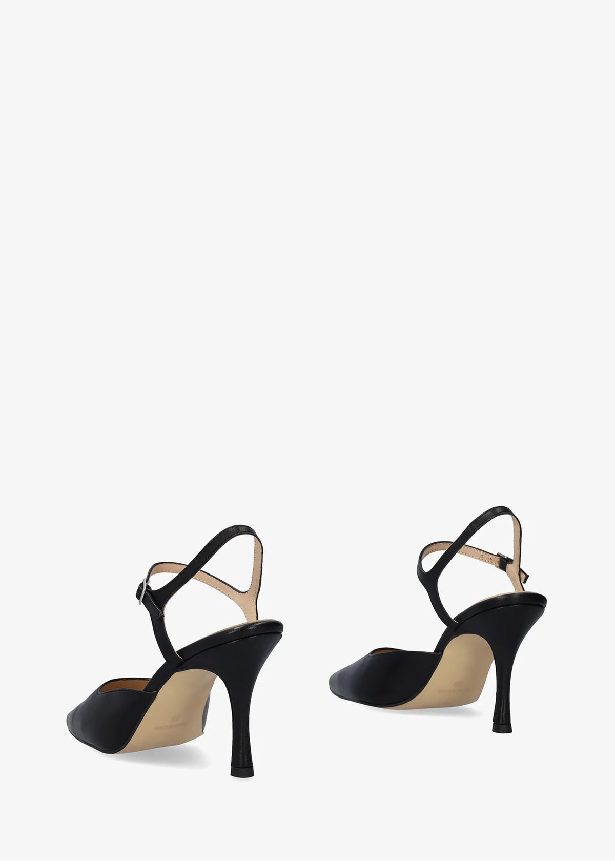 Slingback-korkokengät - Odile, musta nahka