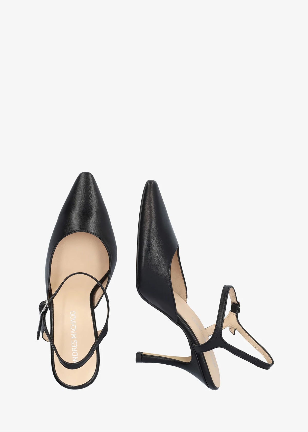 Slingback-korkokengät - Odile, musta nahka