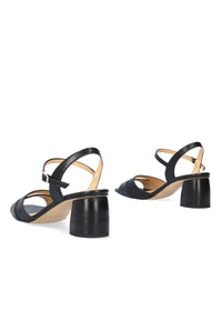 Sandals with stiletto heels - Sandra, black leather