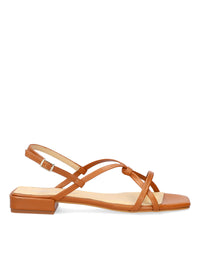 Sandals with thin strings - Vera, brown leather