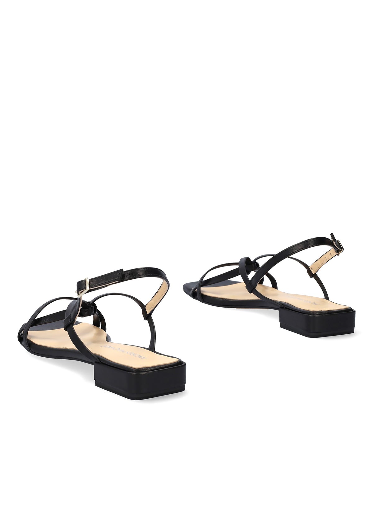 Sandals with thin strings - Vera, black leather
